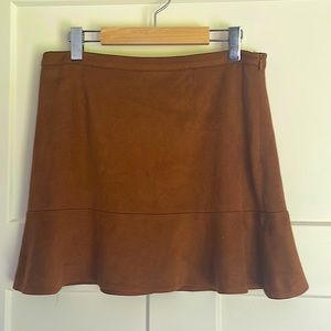 Sadie & Sage brown microsuede mini skirt